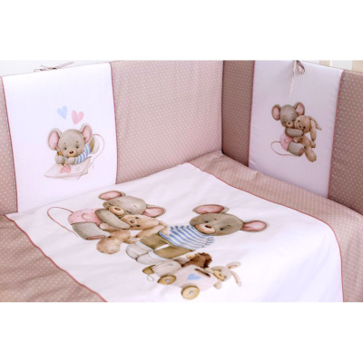 Комплект для кроватки 6пр Little mouse Lappetti 6071